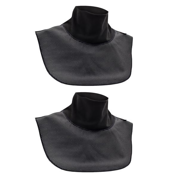 

2pcs motorcycle balaclava neck gaiter warmer scarf ski skiing cycling mask, Black