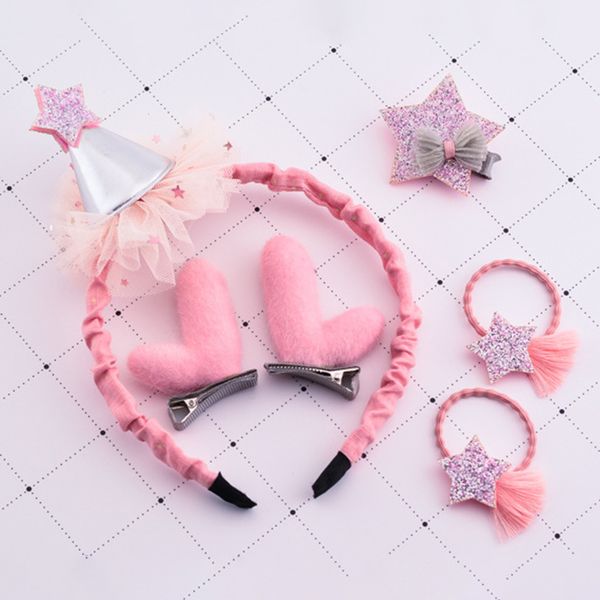 

1 set christmas gift hairclip christmas deer ears hat headband set children headband antler hairpin hair accessories combination