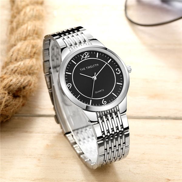 

2020 new silver fashion dial 38mm quartz watch men women simple elegant casual classic watch 30m waterproof watches with box, Slivery;brown