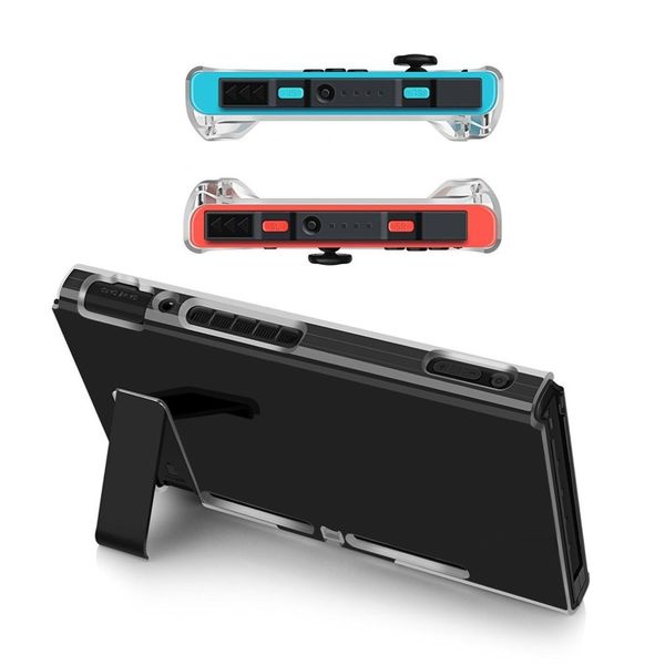 

hard pc protection cover for nintend switch ns nx case transparent crystal shell console controller accessories with stand cases