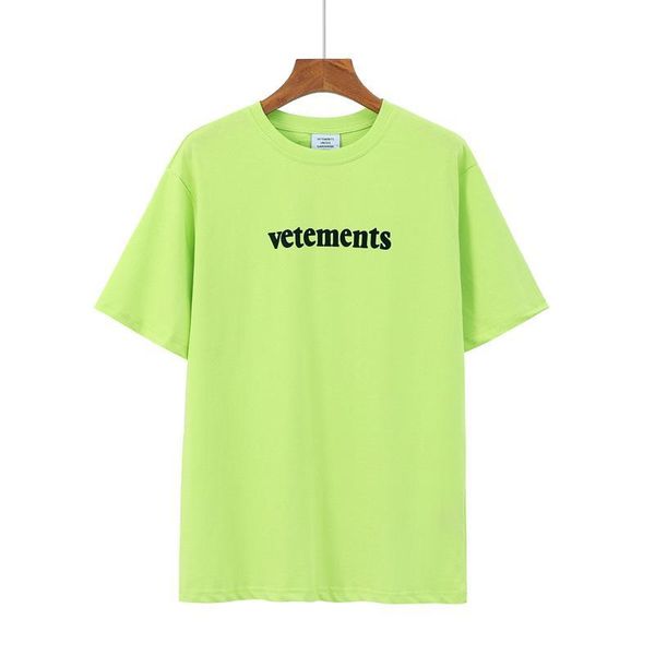 

designer mens luxury t shirt fg vetements sixth season flocking tide brand loose casual round neck short sleeves, White;black