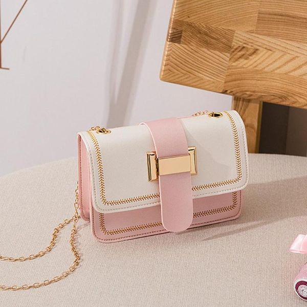 

pinshang women simple contrast color single shouler satchel