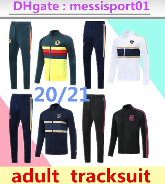 

2020 2021 mexico club america jacket training suit 2020/21 guerron calderon castillo football cougar 2021 unam football jacket tracksuit set, Black