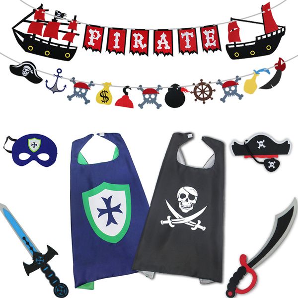 Cosplay Cape Pirate Costume Sword Banner Themed Costumes Perfect
