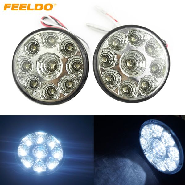 

2шт автомобиль e4 rl00 0087 9 led круглый дневной ходовой свет drl с автоматическим выключателем #fd-2686