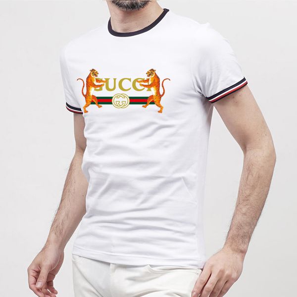 

new men's short sleeve round neck t-shirts fashion animal dog print hipster hipste t shirt men summer casual street hip-hop tee shirt, White;black