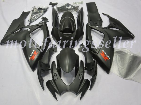 

new abs plastic fairings kit fit for suzuki gsxr600 gsxr750 gsx-r600 r750 k6 2006 2007 injection mold matte black red spray