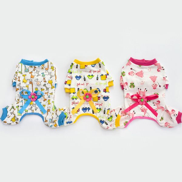 

pets home furnishing articles home furnishing serve gogo pajamas four foot pure cotton printing tactic dog clothes