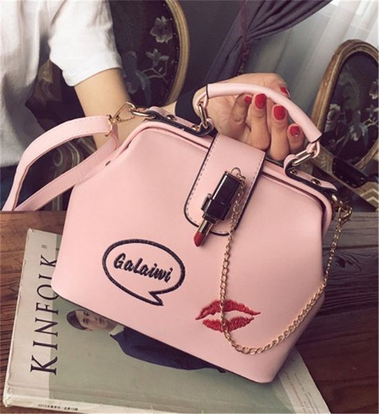 

simple versatile single shoulder bags embroidered lipstick handbag messenger bag ph-cfy2001122
