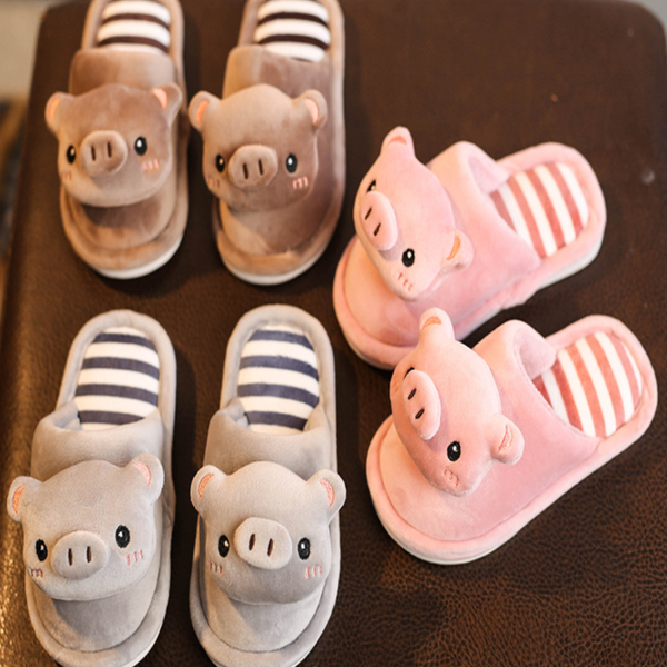 

детские cute bear мультфильм главной хлопок тапочки хлопок тапочки плюш котельного главная плоские подошвы отопление замши, Black;grey