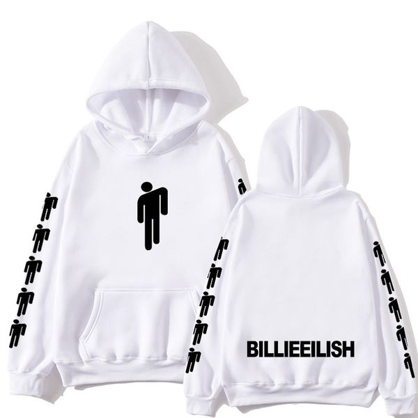 

billie eilish picture print jacket hoodie women / men long sleeve hat 2019 simple sale trendy streetwear coats, Black