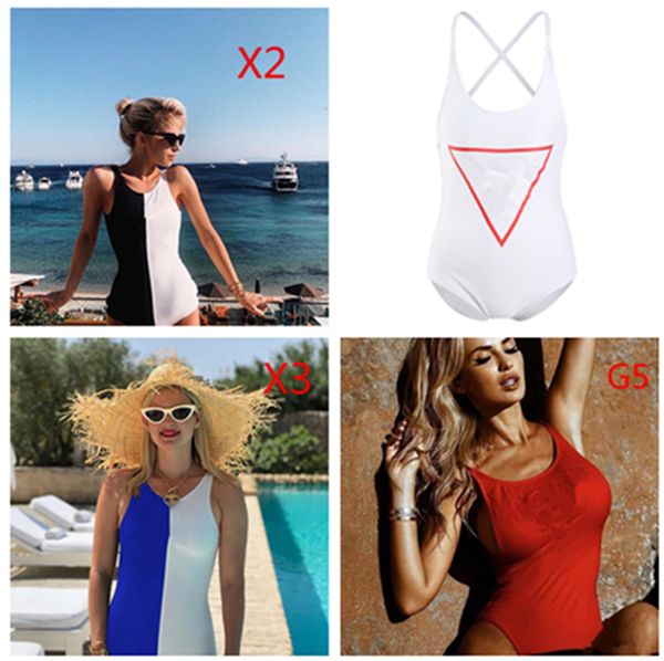 

марка цельный bikinis проложенный женщины push up купальники открытый плавательный beach vacation бинты bikinis four seasons универсальный h, White;black