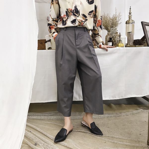 

men vintage fashion loose casual wide leg pant male fashion show japan style hip hop harem trousers straight kimono pant, Black