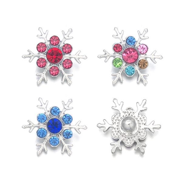 

flower snowflake w170 crystal 3d 18mm 20mm metal snap button for bracelet necklace interchangeable jewelry women accessorie findings