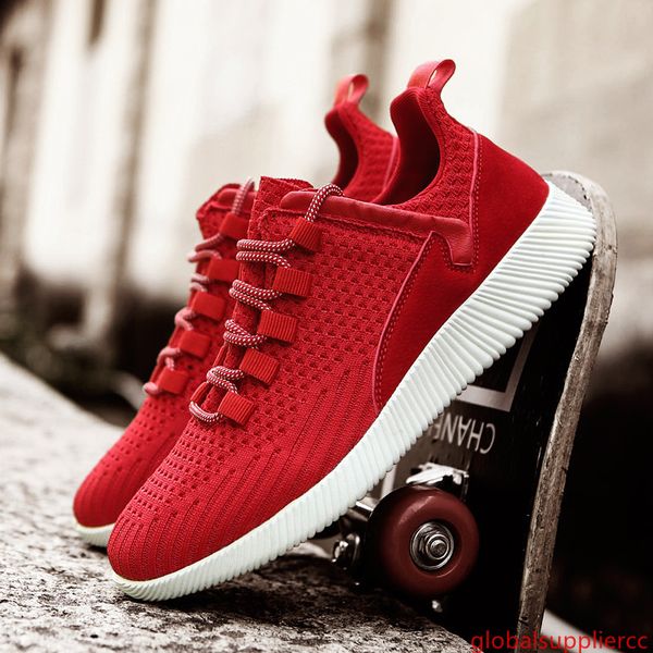 

orange men casual shoes mesh breathable mens outdoor sneakers lace up comfortable light footware shoes