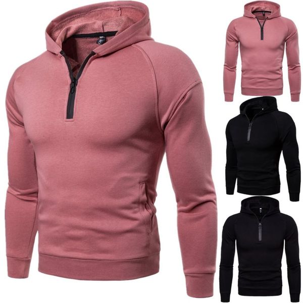 

2019 spring and autumn men hooded black pink colors sweater s-xxl sizes solid color men jacket sweatshirt