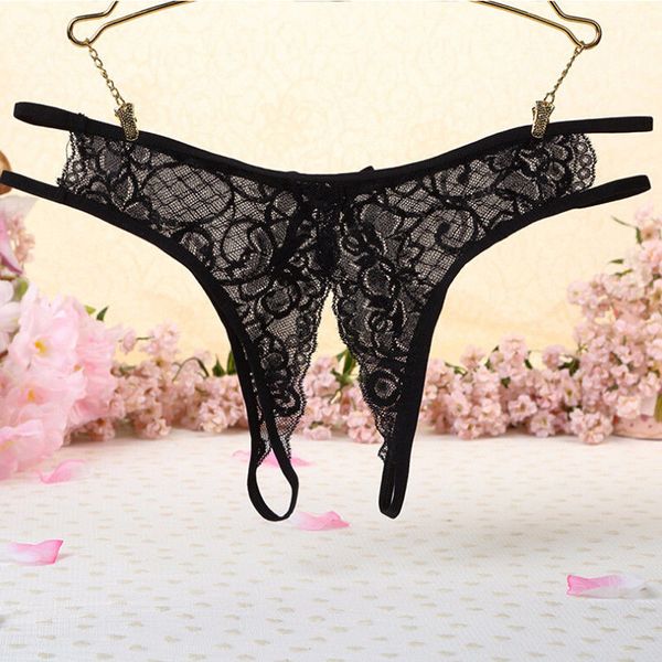 

women ladies lace briefs panties knickers g-string thong underwear black blue purple red white, Black;pink