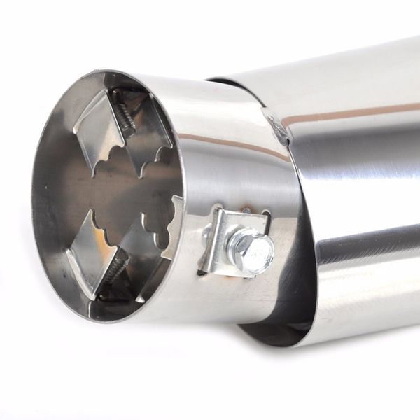 

universal car round stainless steel chrome exhaust tail muffler tip pipe accessories c44