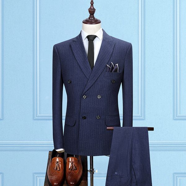 

mens suit 2020 new professional custom suit men's three-piece retro double-breasted wedding groom groomsman, White;black