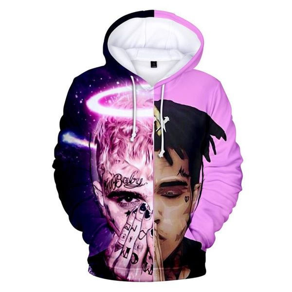 

xxxtentacion mens hoodies designer 3d printed pullover sweatshirt fashion mens loose plus size, Black