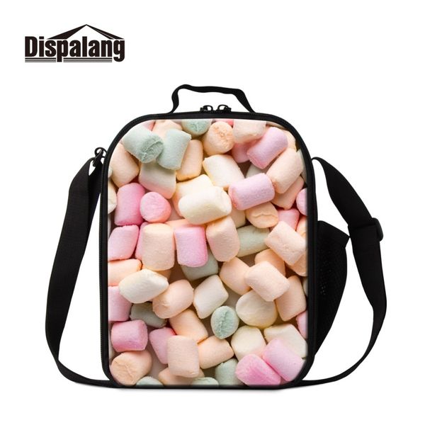 

famous spun sugar p cute insulated thermal lunch kit picnic meal bags for kids fashion brand designers cooler bag for girl, Blue;pink