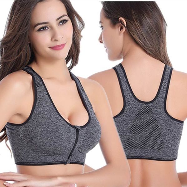 

women zipper push up sports bras fitness women brassiere sport quick dry bra push up padded wirebreathable sports, White;black