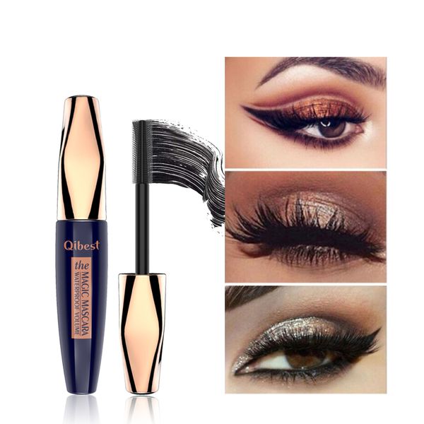 

qi24 hours long lasting waterproof anti smudge mascara natural slender curl eyelash mascara