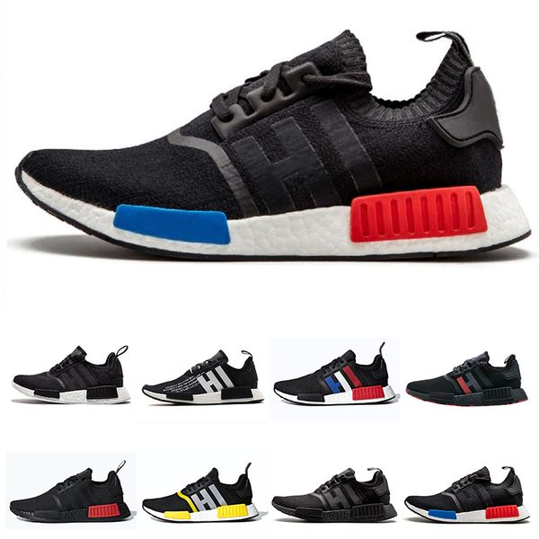 

Classic Runner R1 Primeknit Triple black White designer Running shoes For Mens Women Oreo Flats Running Sports Trainers Sneakers Shoes 36-45