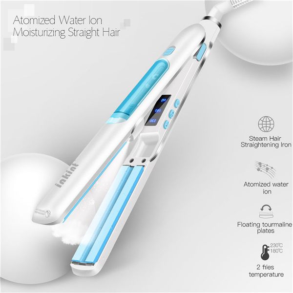 

steam hair straightener curler ceramic spray flat iron vapor straightening irons temperature adjustable hair straightener brush