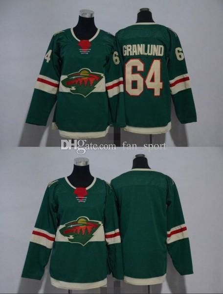 

2019 Men Women Youth Kids Minnesota Wild 64 Mikael Granlund Blank Green Jerseys All Stiched Hockey Jerseys Boy Girls