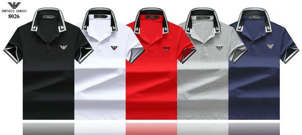 

amn italian brand polo shirt mens designer t-shirt luxury casual business polo cotton sports t-shirt fashion slim t-shirt, White;black