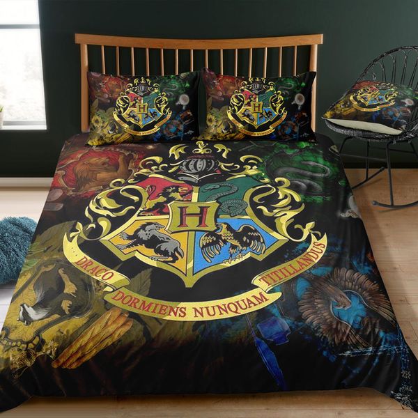 Harry Potter Badge Bedding Set Single Fashionable Colorful Duvet