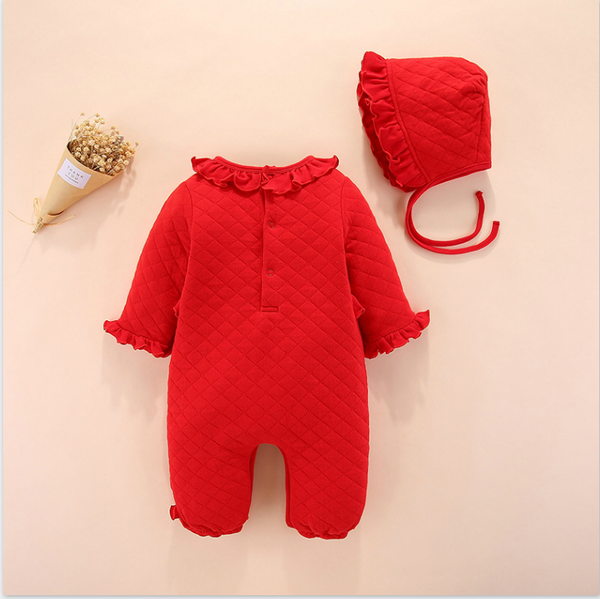 

long sleeve baby girls rompers warm flowers cotton baby winter clothes newborn toddler infant autumn children jumpsuit, Blue