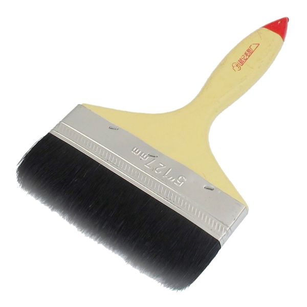 

5" wide red tip wood handle black nylon filament oil painting painter brush
