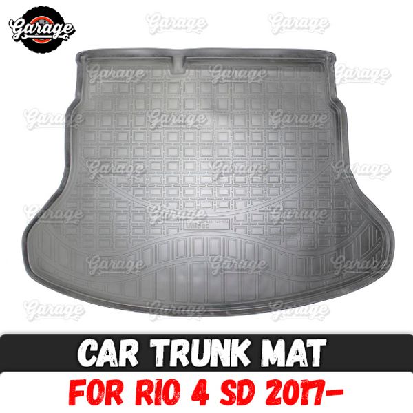 

car trunk mat for kia rio 4 sd 2017- accessories protect of carpet floor cover of rear luggage car styling