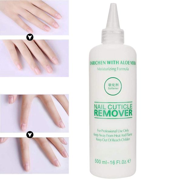 

500ml manicure nail cuticle softener nail dead skin removal softening art tool, Silver;gold