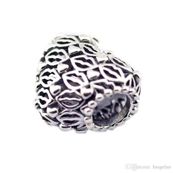 

2018 spring 925 sterling silver jewelry love & kisses original beads fits women jewelry making pandora bracelets, Bronze;silver
