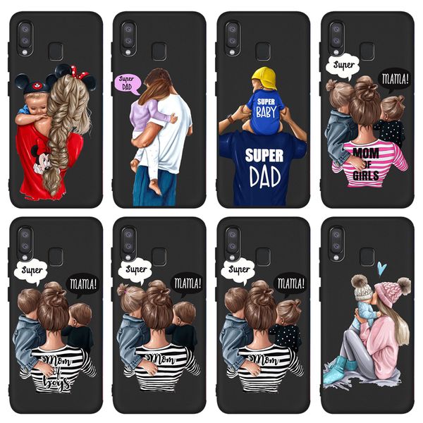 

fashion super mom dad baby girl boy case for samsung galaxy a50 case for a90 a10 a20 a10e a20e a30 a40 a60 a70 m10 m20 m30 m40