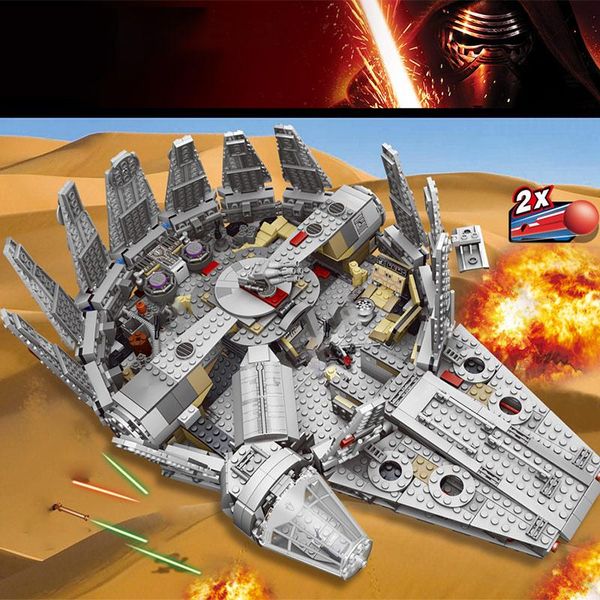 

1381pcs force awakens star set wars for legoing millennium 79211 falcon модель строительные блоки игрушки для детей детский подарок