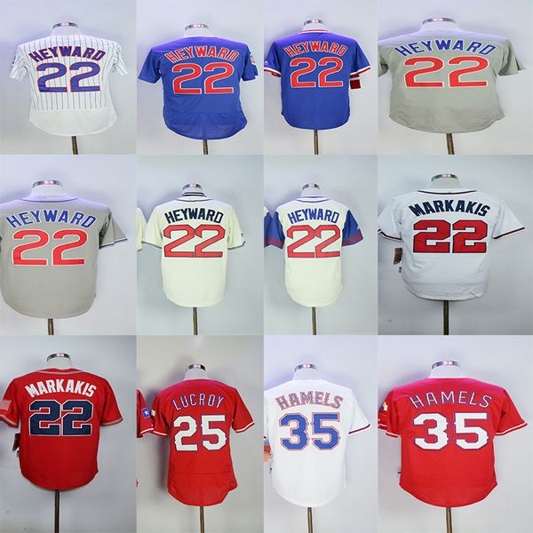 

22 Jason Heyward 41 John Lackey 35 Cole Hamels 6 Billy Hamilton 16 Chen 19 Davis 22 Nick Markakis 25 Jonathan Lucroy Men Baseball Jersey