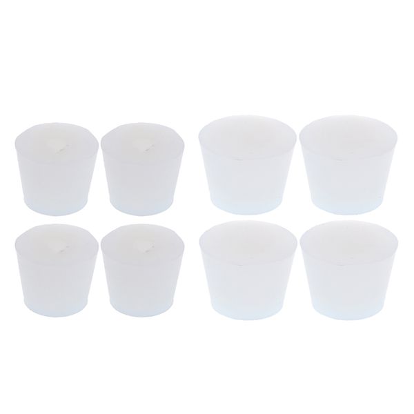 

8pack clear glassware silicone ser plug bung cap resistant airlock