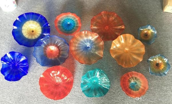 

contemporary multi color murano glass flower wall art hanging plates wall art for home and l decoration