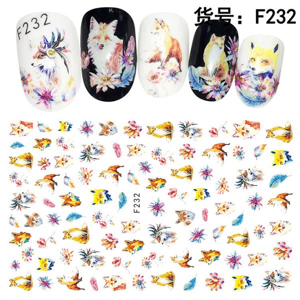 

lcj 3d / flower / cat feathers nail art stickers nail art design bling shinning butterfly self adhesive tattoos, Black
