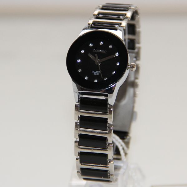 

women's exquisite commercial watches quartz clock white black ceramic watch lady new longbo brand gift wrist watches, Slivery;brown