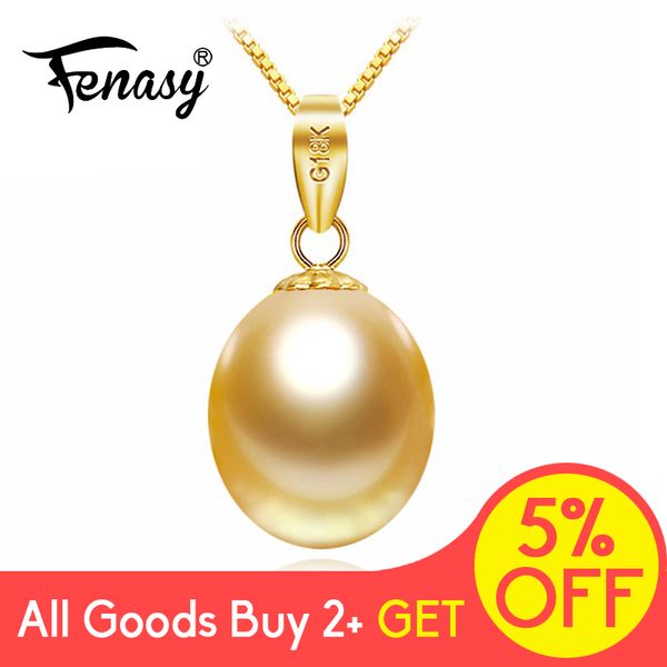 

fenasy 18k gold peandant жемчужные украшения заявление ожерелья для женщин любителей партии pearl подвески отправить s925 серебряные ожерель, Silver