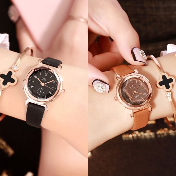 

triangular dial surface comfortable soft leather neutral student quartz watch personalized quartz watch, Blue