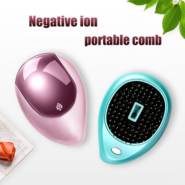 

electric ionic hairbrush magic takeout mini vibration beauty brush head comb massage home travel using cw29