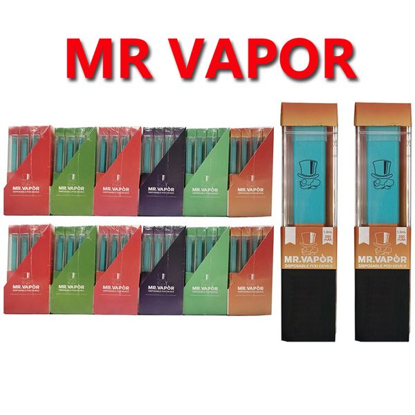 

MR VAPOR Disposable Device Vape Pen Pod Starter Kit 280mAh Battery 1.3ml Cartridges 400 Puffs Pre filled Electronic e Cigarettes Vaporizer