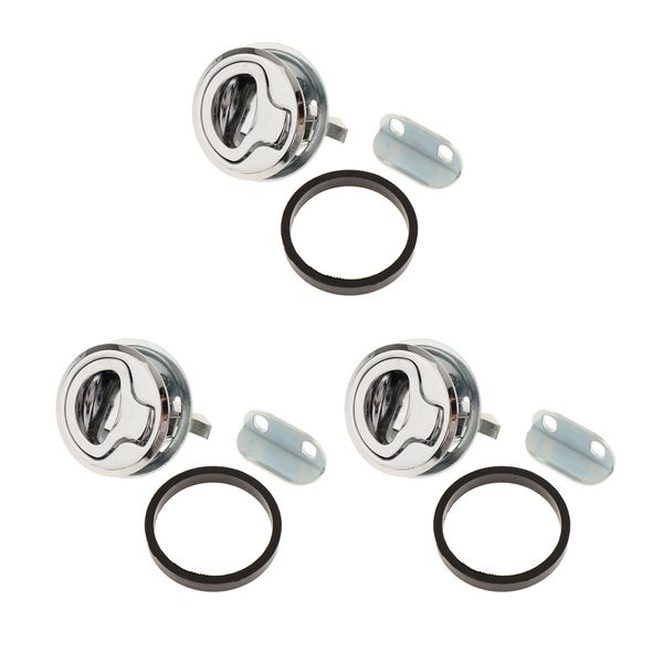 

3 sets pull slam latch lock deck hatch for rv trailer boat marine deck hatch