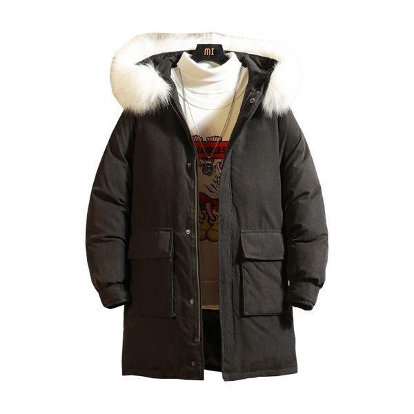 

thick down & parka coat oversize 6xl 7xl 8xl 2019 brand keep warm winter men's padded jacket, Black